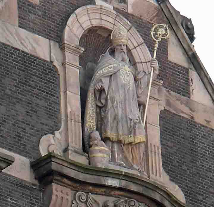 Beeld van Sint-Nicolaas in Amsterdam