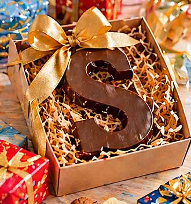 Luxe chocoladeletter als cadeau voor Sinterklaas