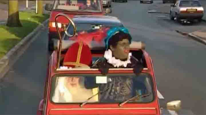 Paul en Robert als Sinterklaas en Zwarte Piet