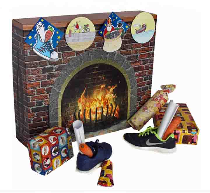 Zelf gemaakte Sinterklaas haard 