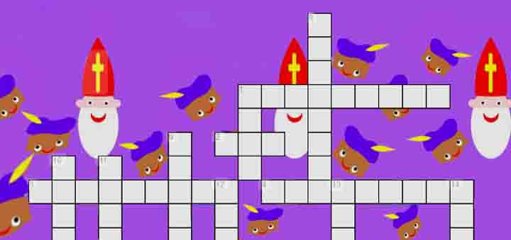 Sinterklaas kruiswoordpuzzel