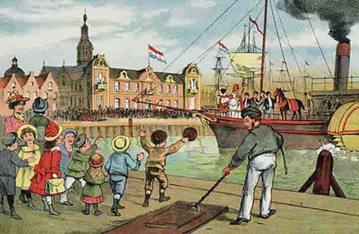 Sinterklaasliedje Zie ginds komt de stoomboot