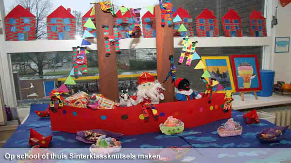 Op school of thuis Sinterklaas knutsels maken