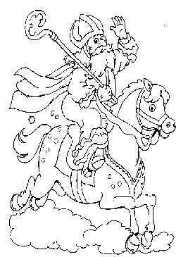Kleurplaat paard van Sinterklaas