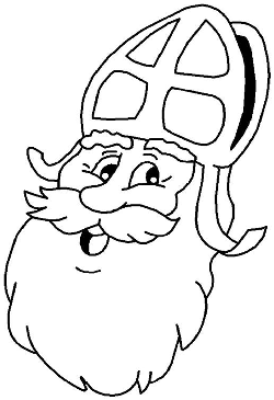 Kleurplaat Sint portret