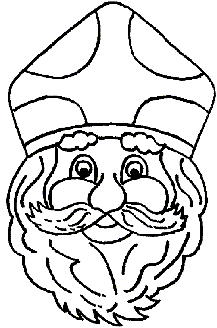 Kleurplaat Sinterklaas portret