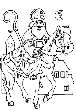 Kleurplaat Sint en Ozosnel