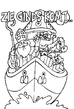 Kleurplaat stoomboot