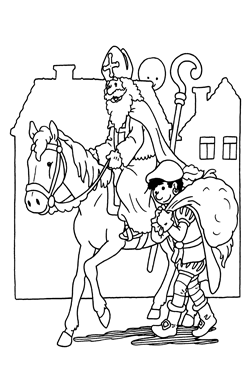 Sint en Piet kleurplaten