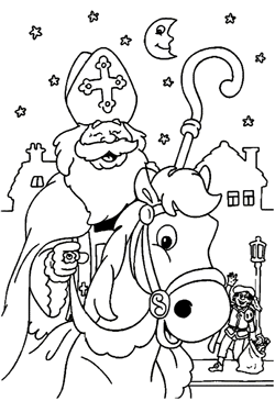Paard van Sinterklaas kleurplaten