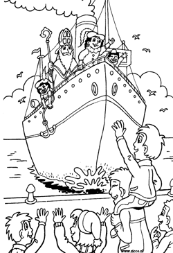 Stoomboot kleurplaten Pakjesboot