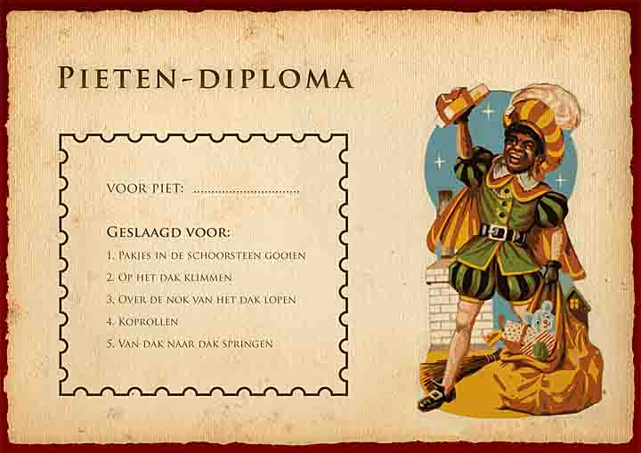 Pieten diploma nostalgie