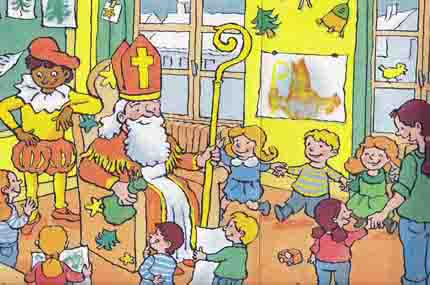 Sinterklaas op school in de klas