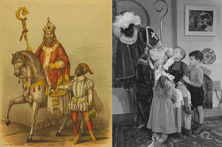 Sint en Piet op bezoek, jaren 50 van de vorige eeuw