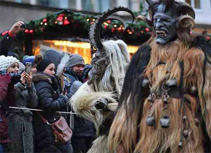 Krampuslauf optocht in Oostenrijk