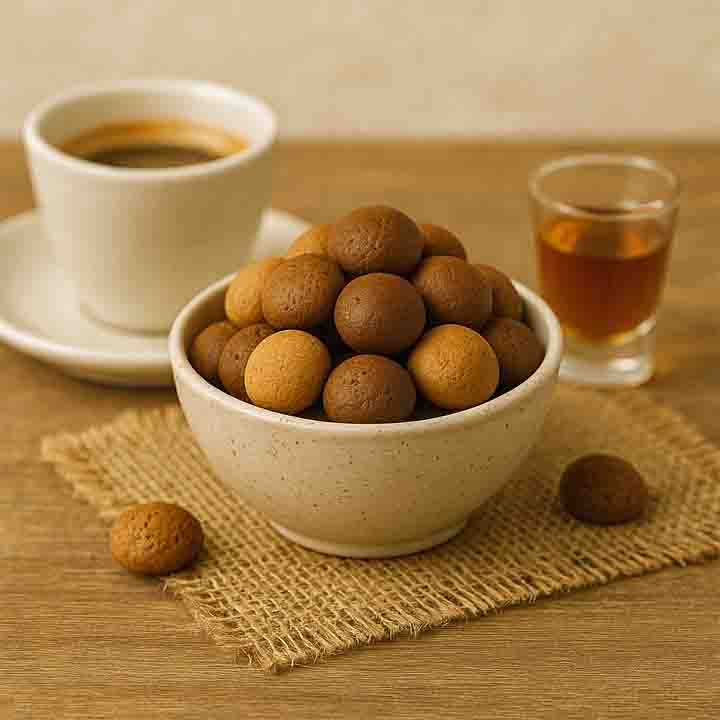 Kruidnoten bij koffie en warme drank